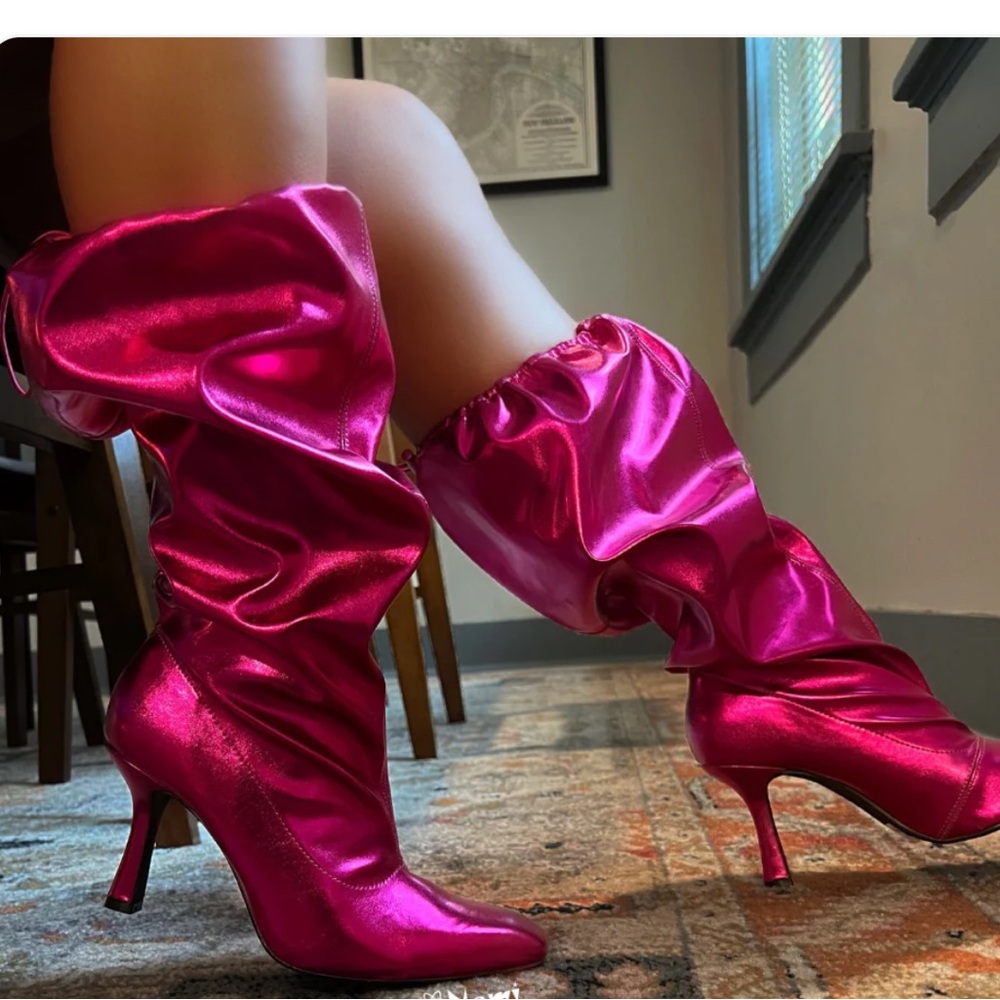 Women's Pink Stiletto Boots